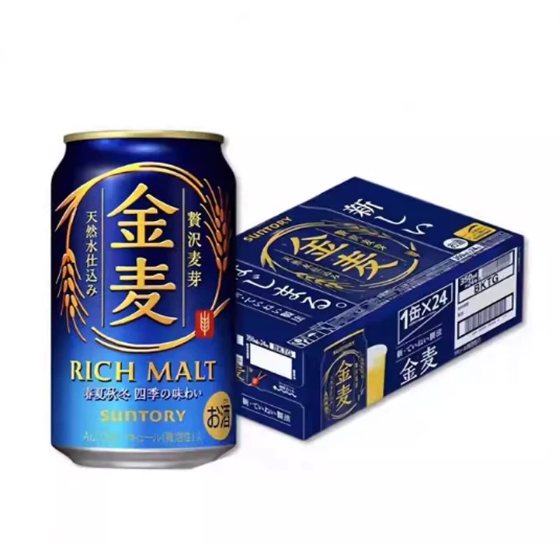 三得利金麥藍(lán)罐啤酒500ml