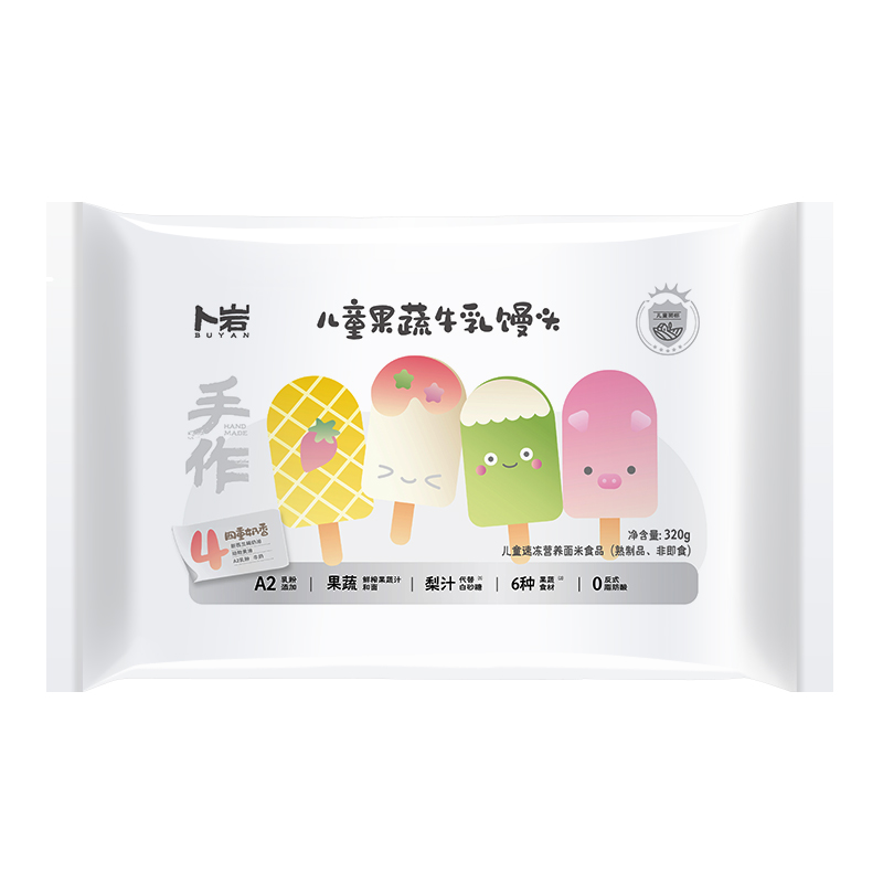 卜巖兒童果蔬牛乳饅頭320g