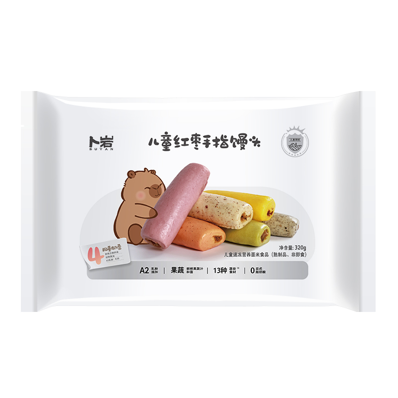 卜巖兒童紅棗手指饅頭320g