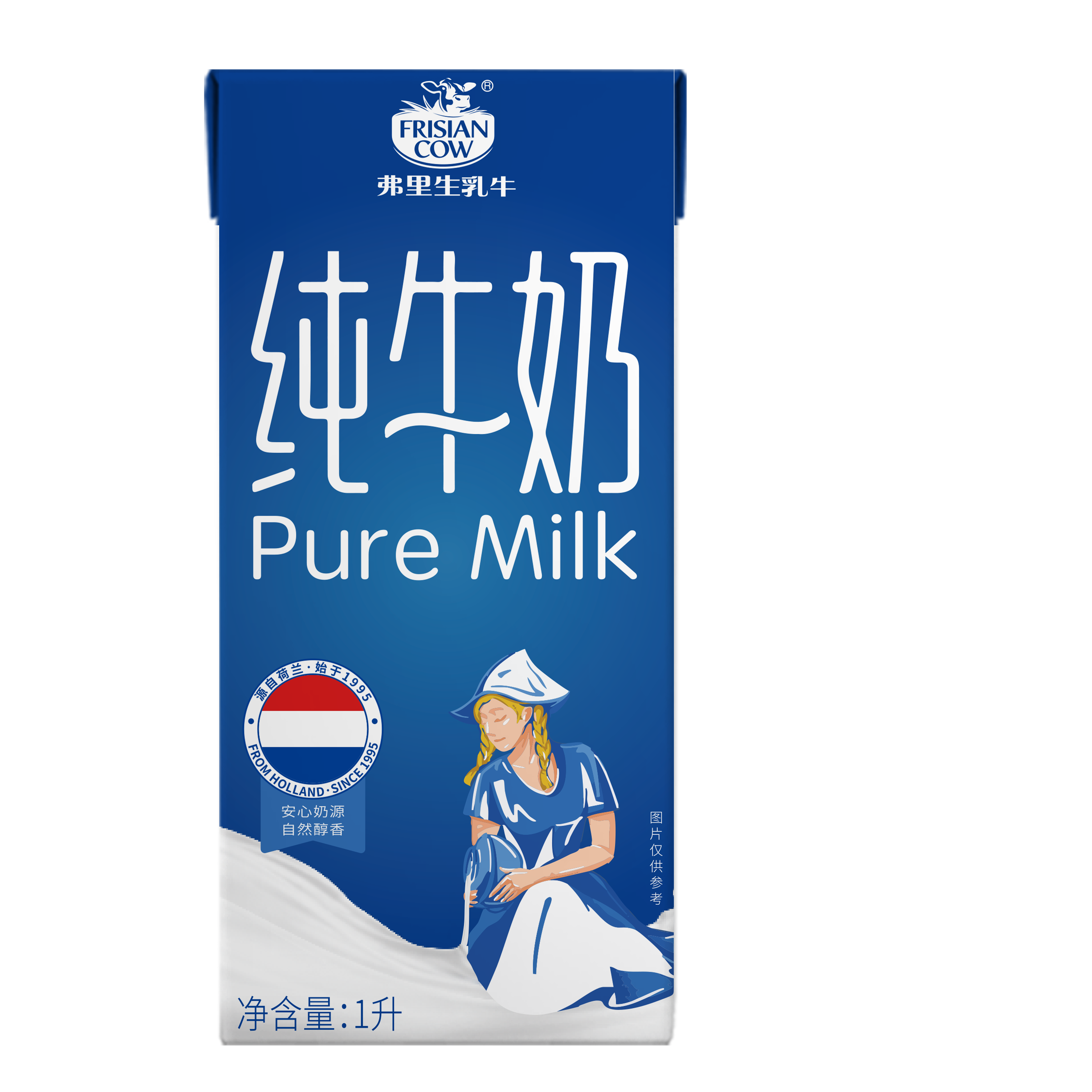 弗里生乳牛3.2蛋白全脂純牛奶1L*12