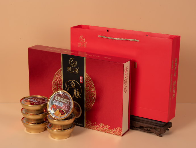 黃玉膠紅色禮盒