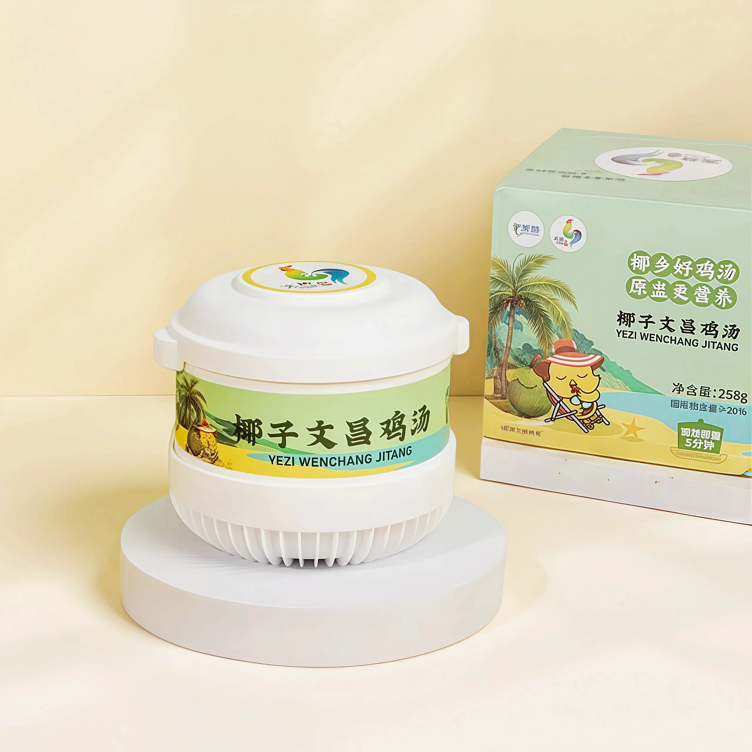 椰子文昌雞自熱湯