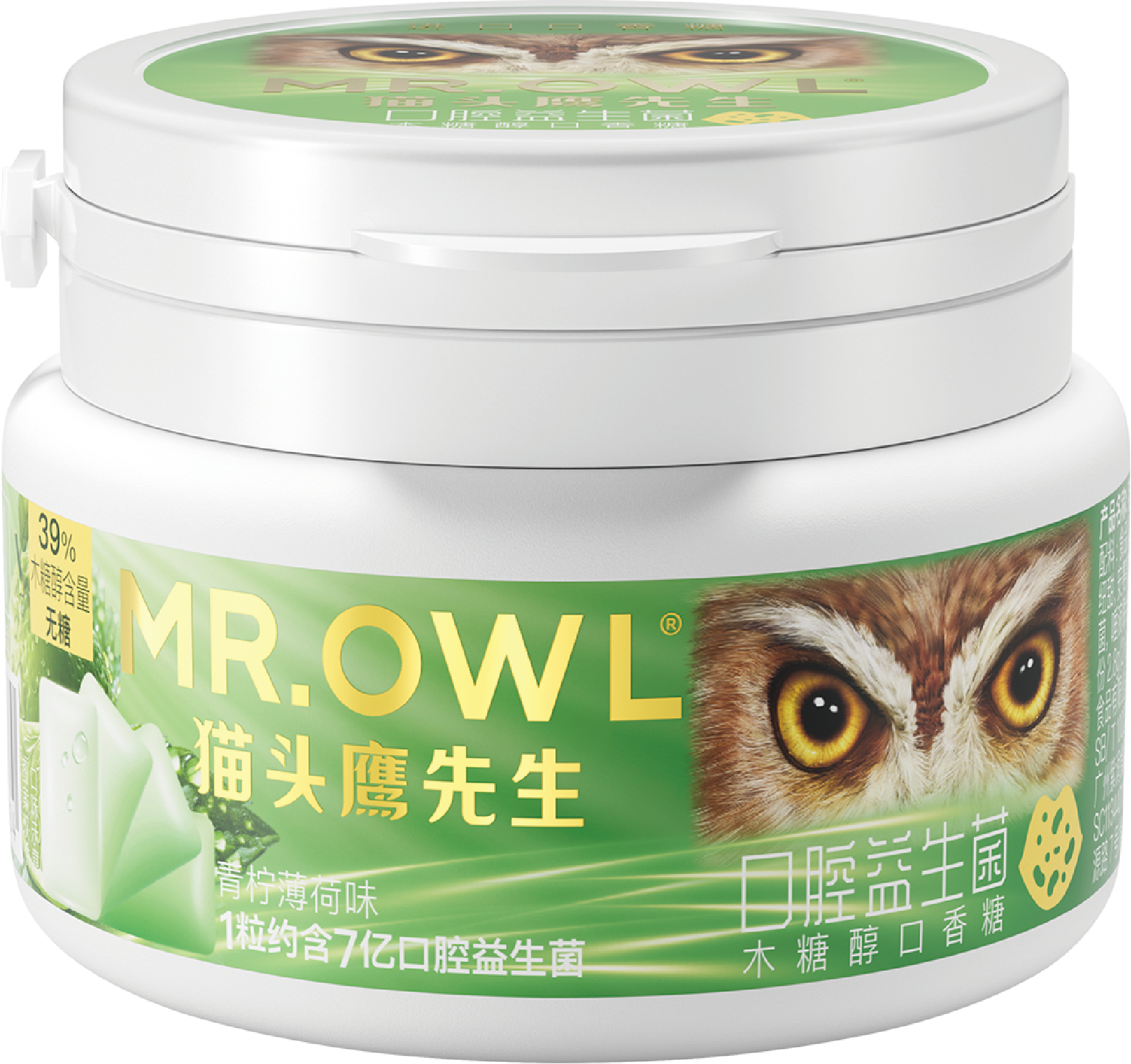 貓頭鷹先生口腔益生菌木糖醇口香糖50g