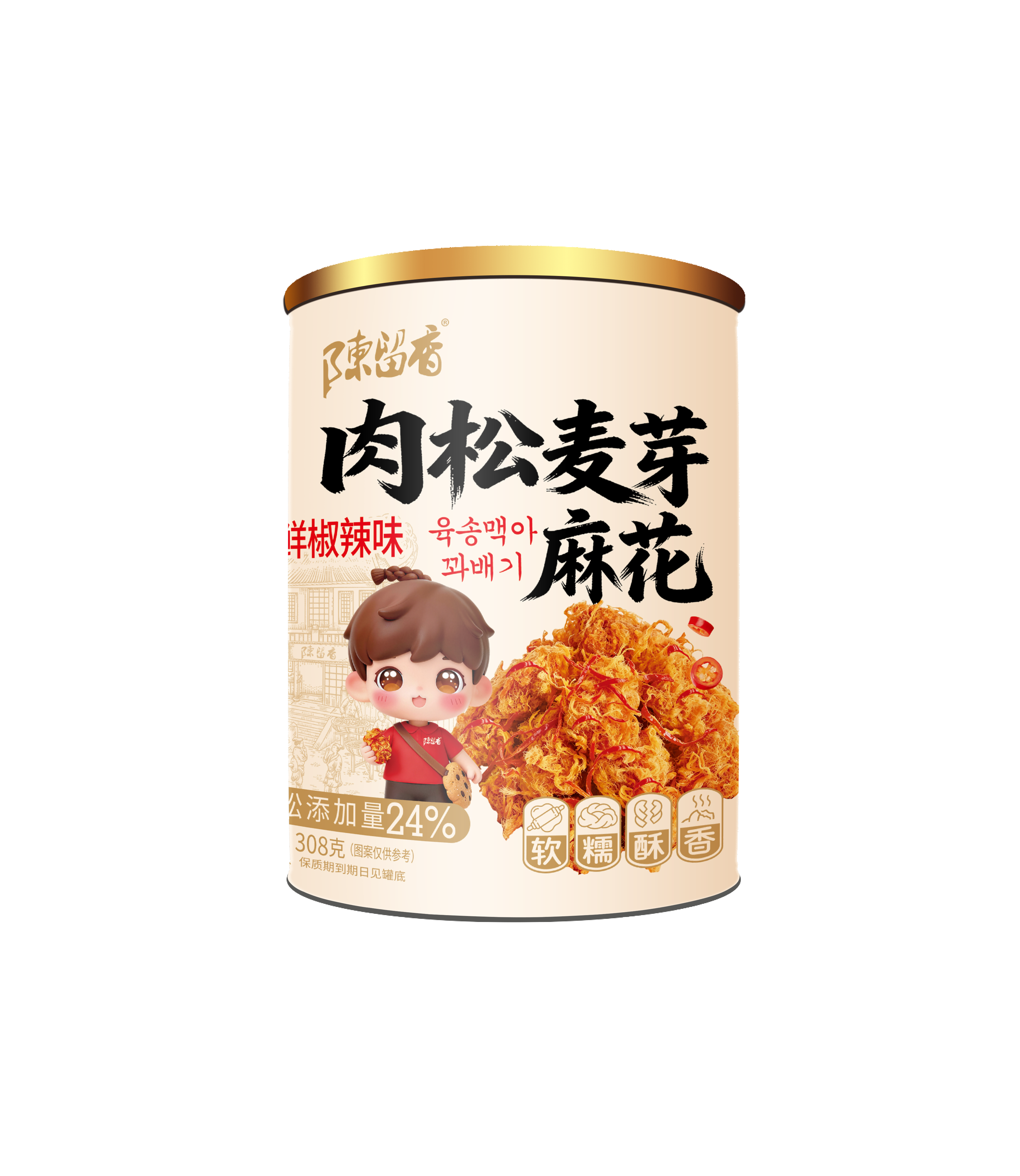 肉松麥芽麻花鮮椒辣味