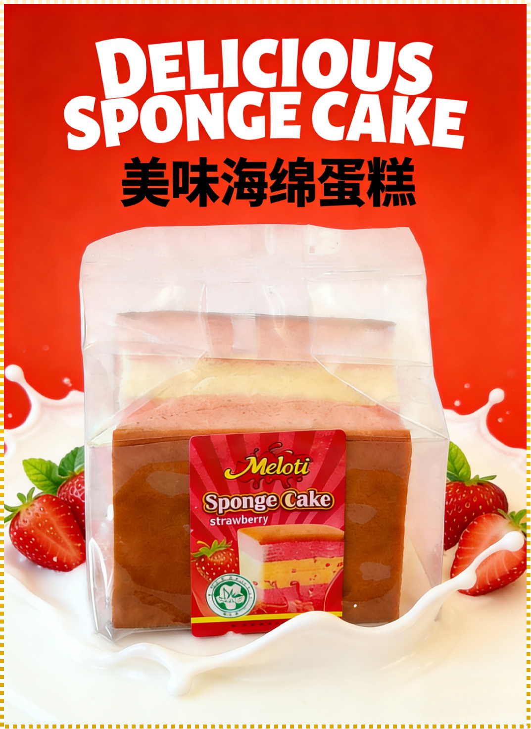 Sponge Cake  (Strawberry Flavor)