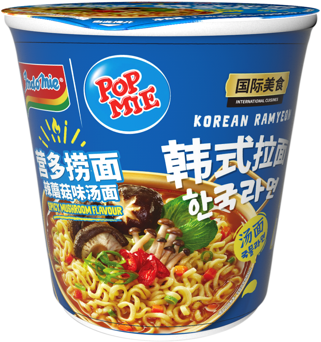 營多撈面韓式辣蘑菇味湯面杯面