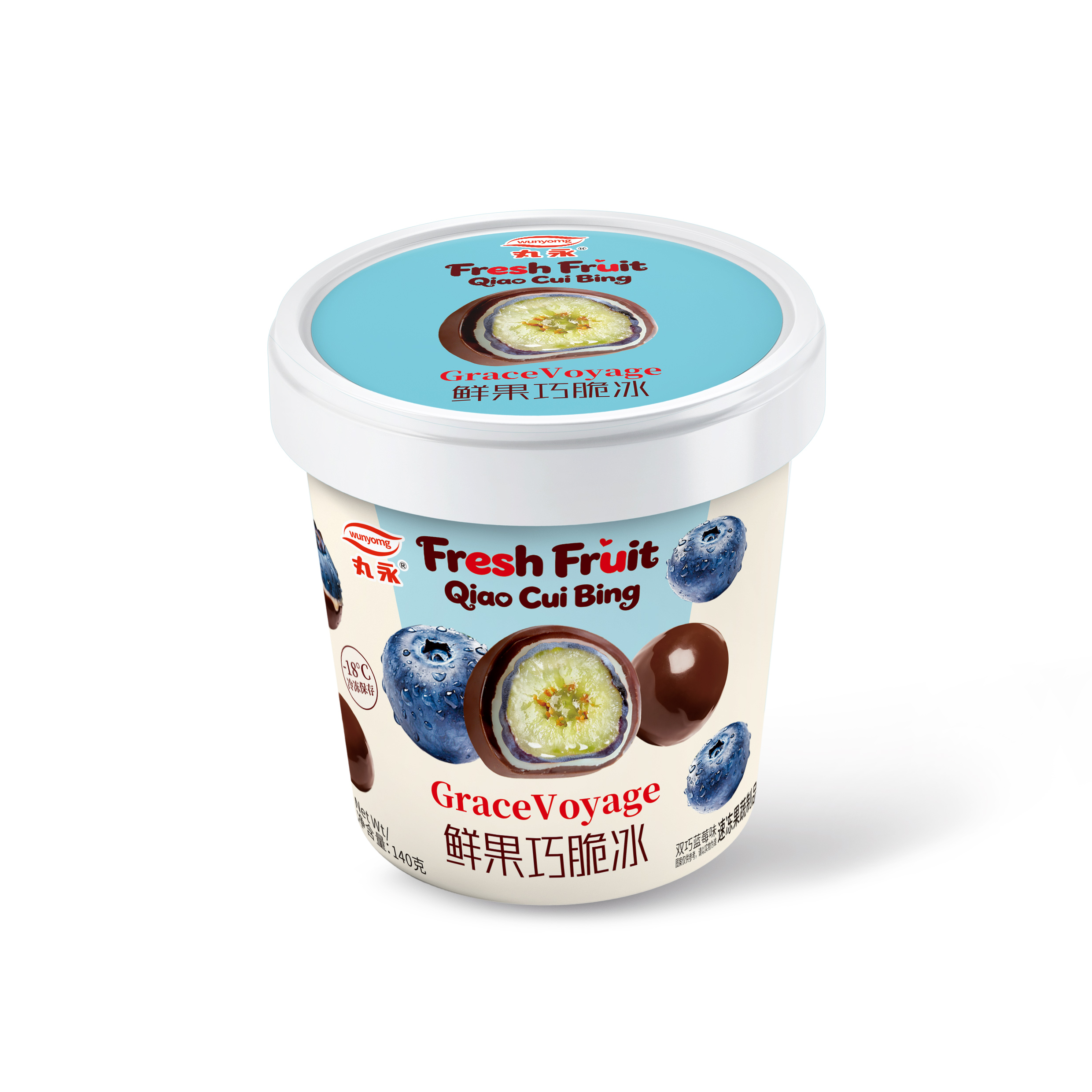 Fresh Fruit Choco-Crunch Ice–blueberry