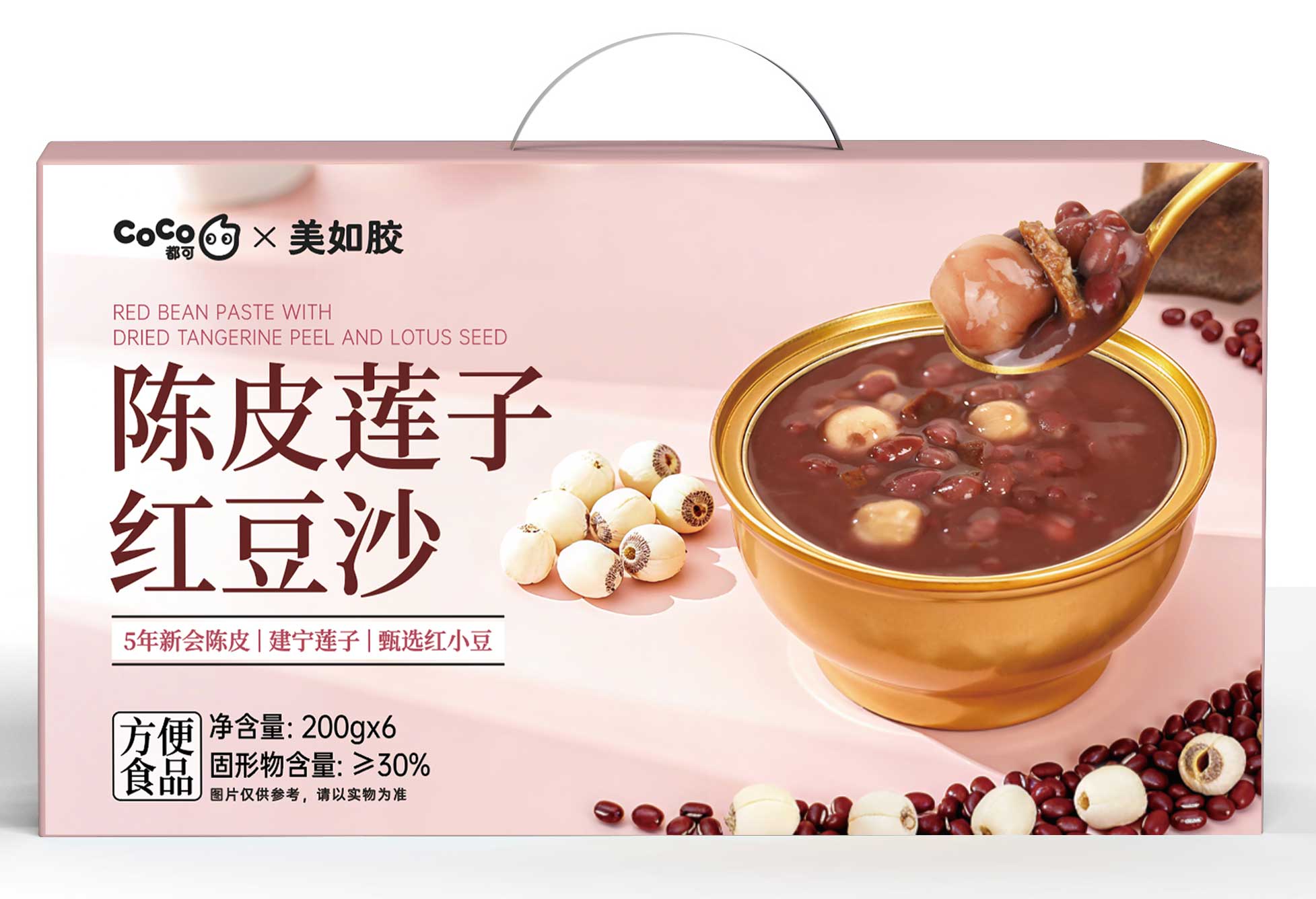 CoCoX美如膠陳皮蓮子紅豆沙200g*6