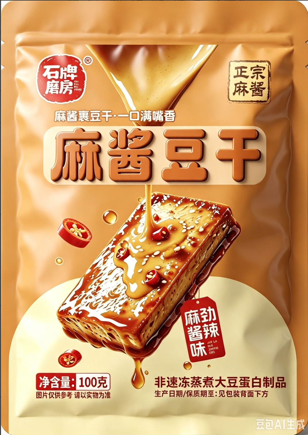 石牌磨房麻醬豆干