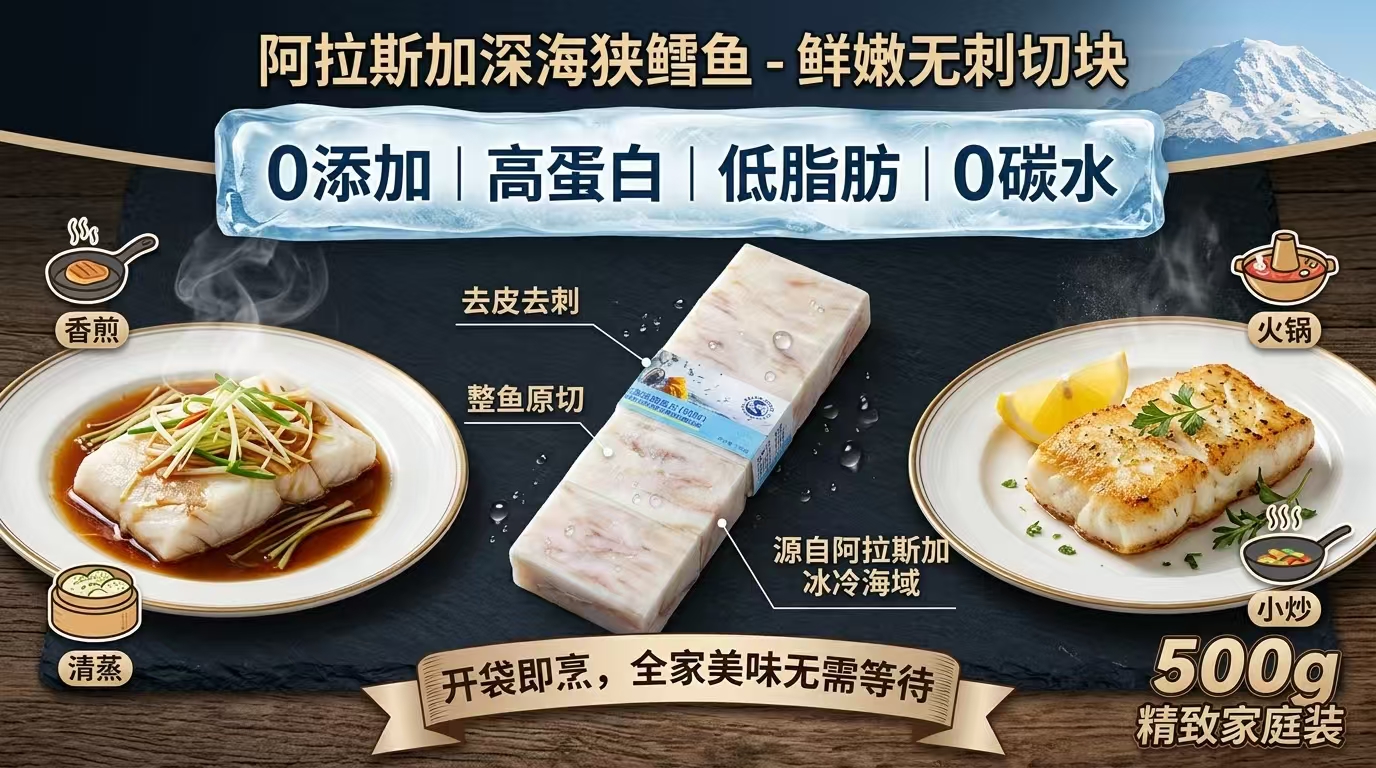 阿拉斯加深海狹鱈魚