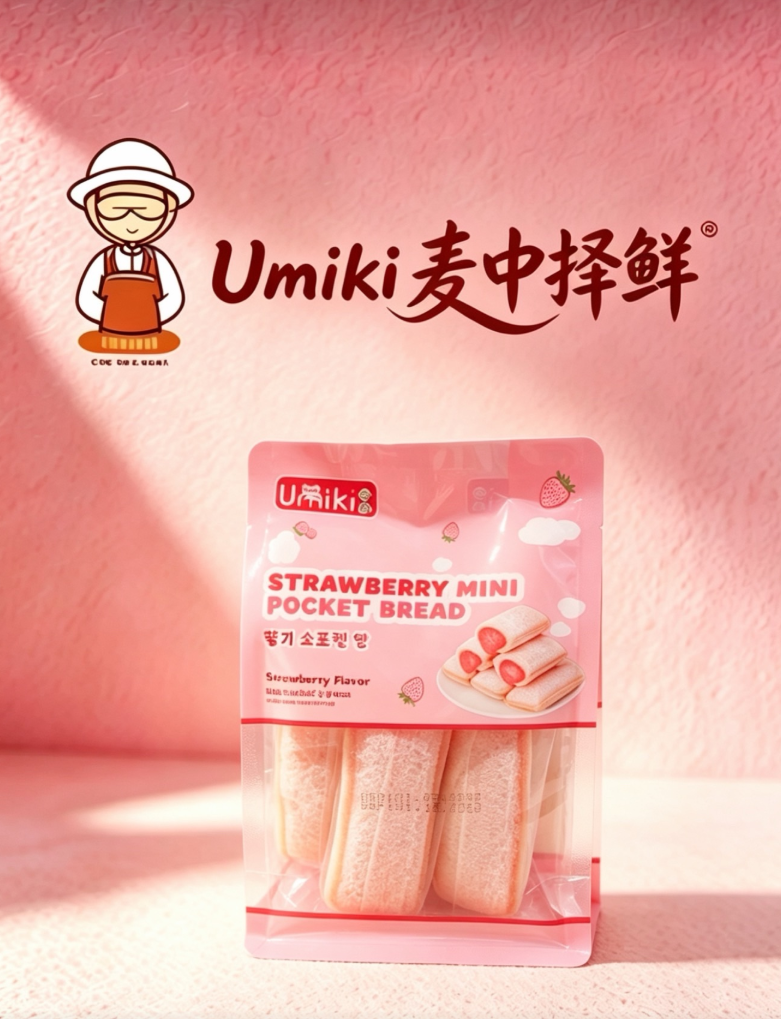 草莓迷你口袋面包