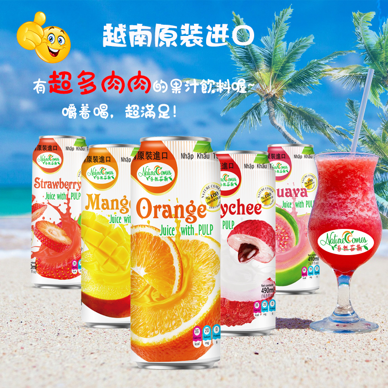 越南自然茹斯果粒果汁飲料