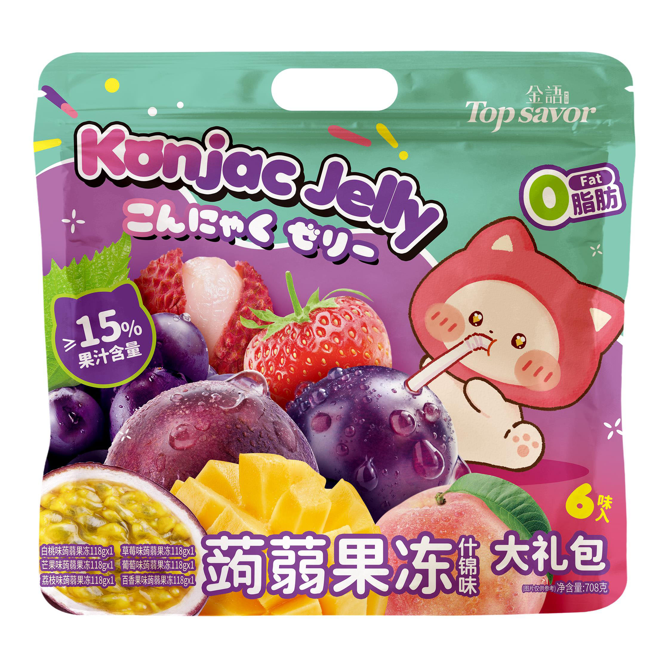 金語蒟蒻果凍什錦味708g