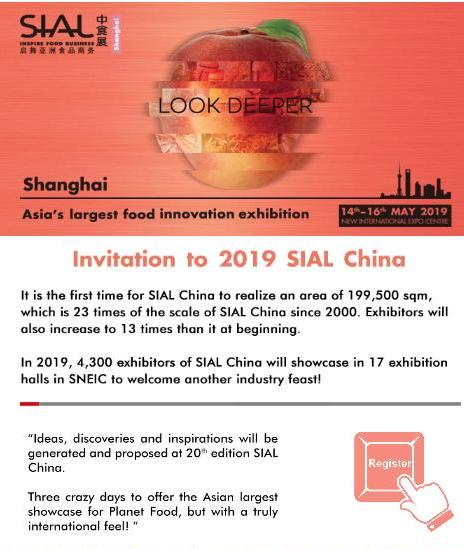 Pre-registration platform for 2019 SIAL China is now available!