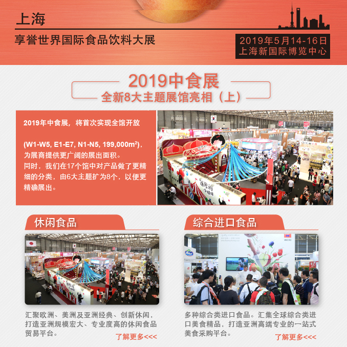2019中食展全新8大主題亮相(上)