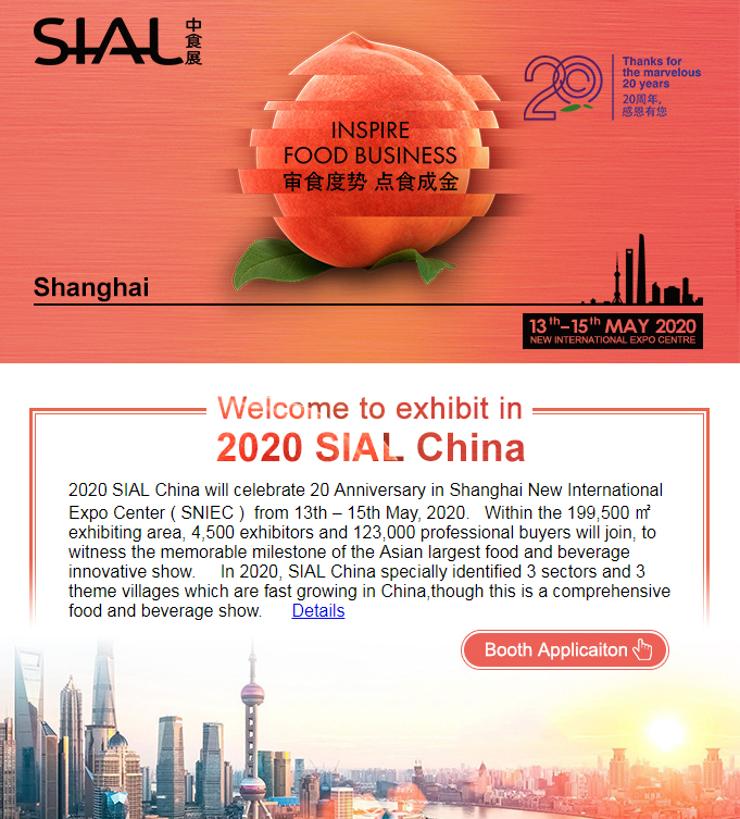 2020 SIAL China Sales Season