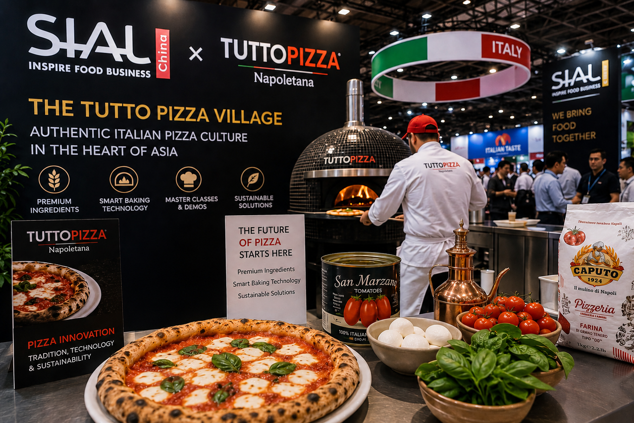 Italian pizza showcase at SIAL Shanghai and Tutto Pizza with Neapolitan pizza and live baking demos