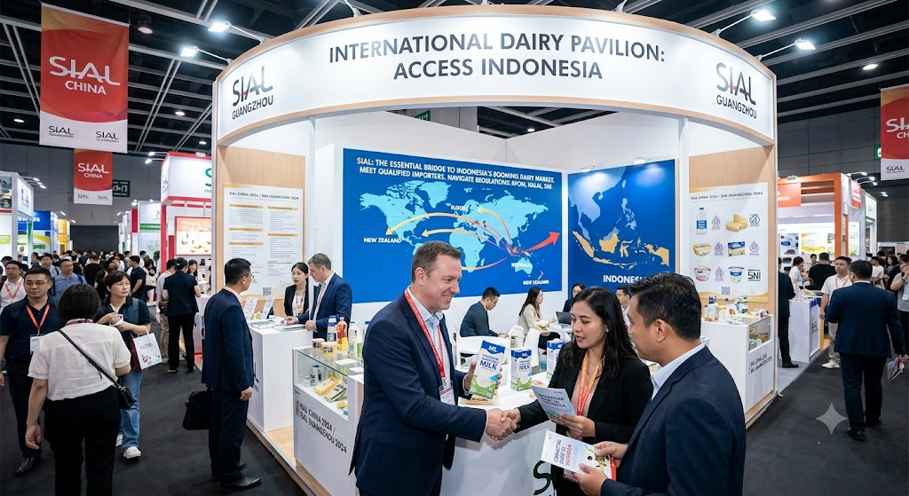 B2B networking at SIAL in China Dairy Pavilion for Indonesian market access