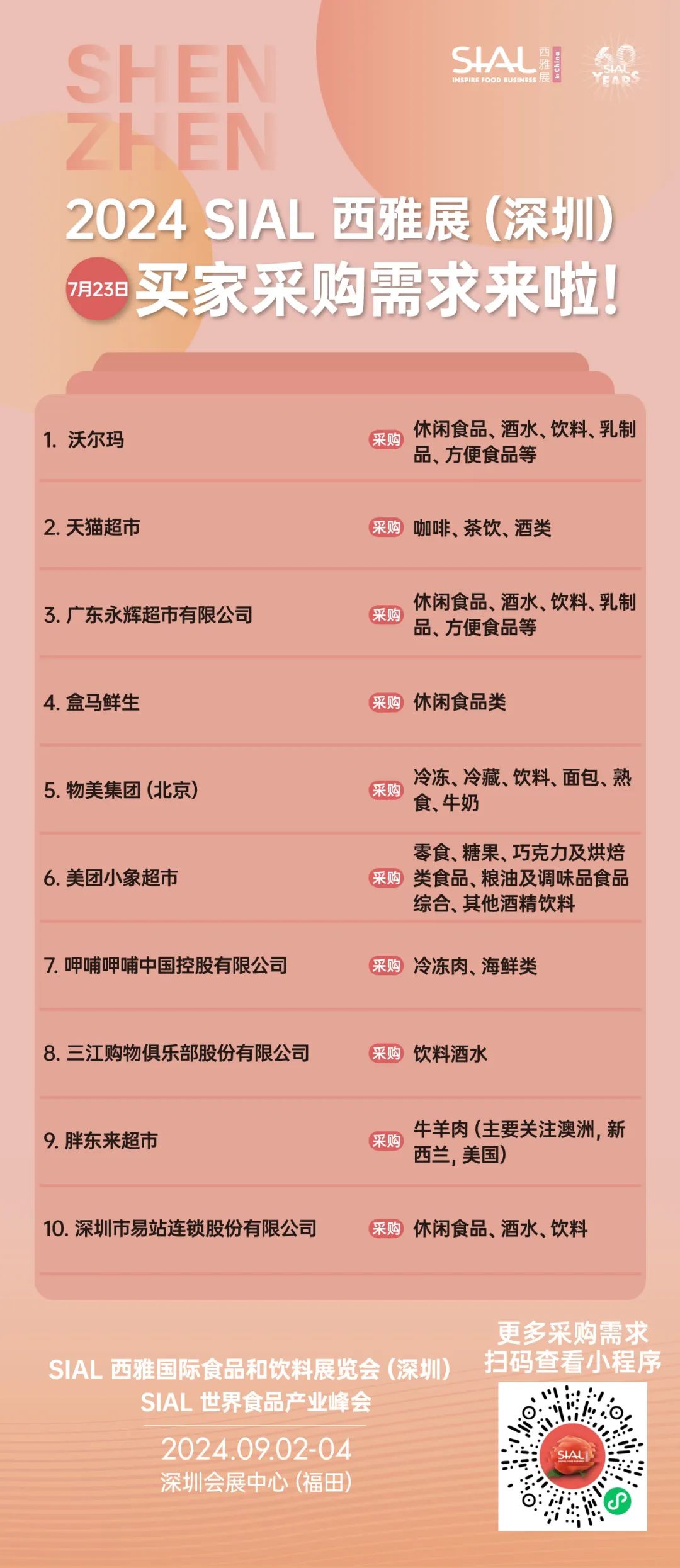 2024 SIAL 西雅国际食品和饮料展览会(深圳)